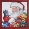 Набір для вишивання Design Works 5977 Santa With Kitten фото