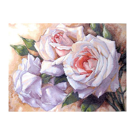 Набор для вышивки крестом Dimensions 35247 White Roses фото