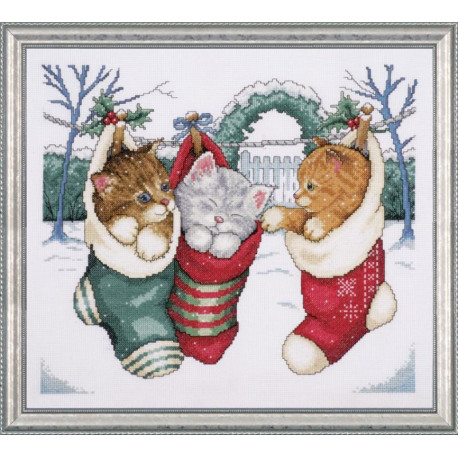 Набір для вишивання Design Works 5979 Cozy Kittens фото