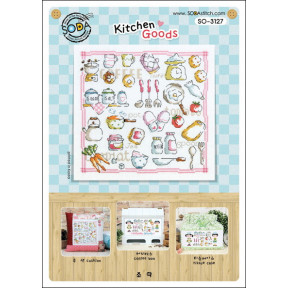 Схема для вышивки нитками крестиком Soda Stitch Kitchen Goods//Кухонные принадлежности SODA Stitch