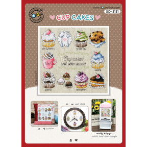 Схема для вишивки нитками хрестиком Soda Stitch CUP CAKES