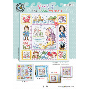 Схема для вишивки нитками хрестиком Soda Stitch The Little Mermaid