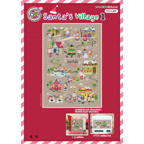 Схема для вышивки нитками крестиком Soda Stitch Santas Village 1//Деревня Санты SODA Stitch