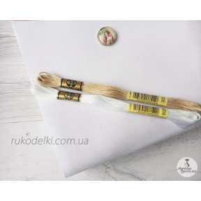 Канва белая Ubelhor Моника  (50% хлопок, 50% вискоза) 28 ct. арт. 2110 размер 50*30