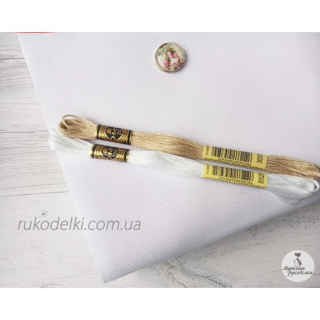 Канва белая Ubelhor Моника (50% хлопок, 50% вискоза) 28 ct.