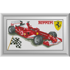 Набір для малювання каменів алмазний живопис Dream Art Ferrari. Формула 1 (квадратні, повна) 30416D