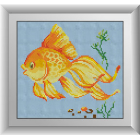 Набір для малювання каменями алмазний живопис Dream Art Золота рибка (квадратні, повна) 30520D