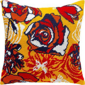 Набор для вышивки подушки Чарівниця V-147 Огненные цветы