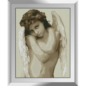Набор для рисования камнями алмазная живопись Dream Art Ангел (квадратные, полная) 31176D