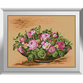 Набор для рисования камнями алмазная живопись Dream Art Розовый букет (квадратные, полная) 31184D