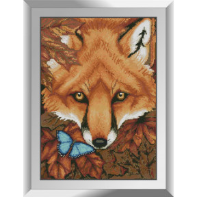 Набор для рисования камнями алмазная живопись Dream Art Осенняя лиса (квадратные, полная) 31241D