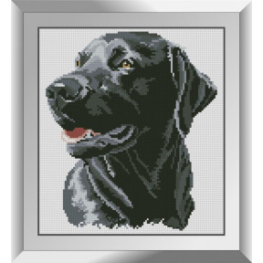 Набор для рисования камнями алмазная живопись Dream Art Счастливый пёс (квадратные, полная) 31248D