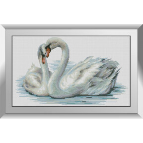 Набір для малювання каменями алмазний живопис Dream Art Лебеді кохання (квадратні, повна) 31251D