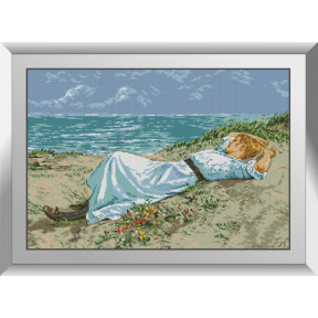 Набор для рисования камнями алмазная живопись Dream Art Отдых на берегу (квадратные, полная) 31316D