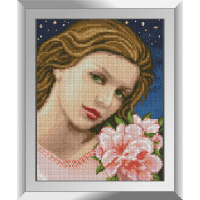 Набор для рисования камнями алмазная живопись Dream Art Девушка с азалией (квадратные, полная) 31331D