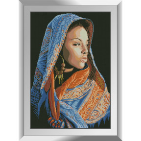 Набор для рисования камнями алмазная живопись Dream Art Африканская девушка (квадратные, полная) 31356D