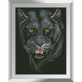 Набор для рисования камнями алмазная живопись Dream Art Черная пантера (квадратные, полная) 31361D