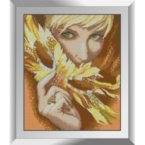 Набор для рисования камнями алмазная живопись Dream Art Девушка с подсолнухами (квадратные, полная) 31449D