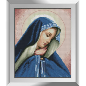 Набір для малювання каменями алмазний живопис Dream Art Мадонна в синьому (квадратні, повна) 31476D