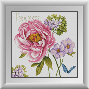 Набор для рисования камнями алмазная живопись Dream Art Французский букет. (квадратные, полная) 30984D