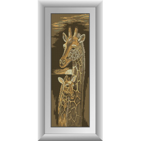 Набор для рисования камнями алмазная живопись Dream Art Жирафы (квадратные, полная) 31042D