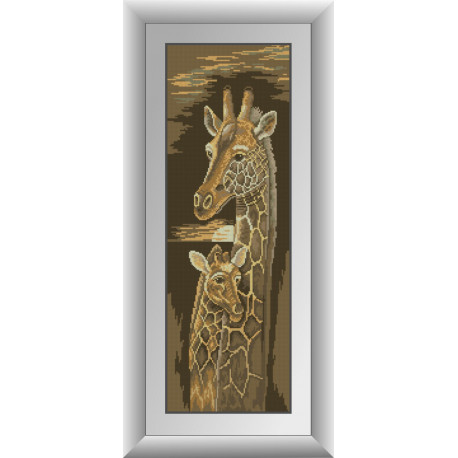 Набор для рисования камнями алмазная живопись Dream Art Жирафы