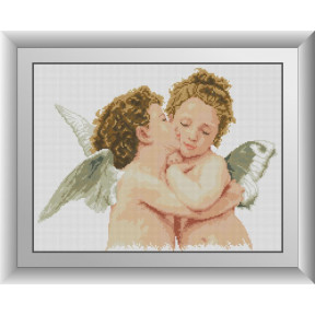 Набор для рисования камнями алмазная живопись Dream Art Ангелочки (квадратные, полная) 31052D