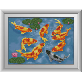 Набор для рисования камнями алмазная живопись Dream Art Рыбки счастья (квадратные, полная) 31060D