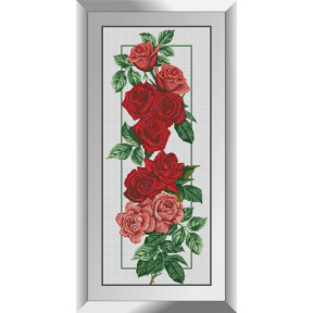 Набор для рисования камнями алмазная живопись Dream Art Розы (панель) (квадратные, полная) 31068D