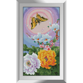 Набор для рисования камнями алмазная живопись Dream Art Полет бабочки (квадратные, полная) 31077D