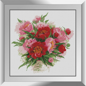 Набор для рисования камнями алмазная живопись Dream Art Розовые тюльпаны (квадратные, полная) 31088D