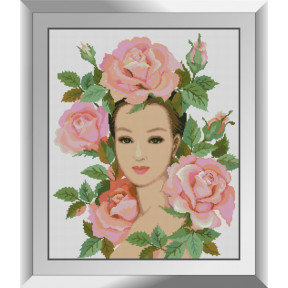 Набор для рисования камнями алмазная живопись Dream Art Королева роз (квадратные, полная) 31101D
