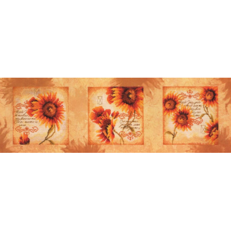 Набір для вишивання Lanarte L34897 Sunflower Triptych фото