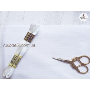 Канва біла Ubelhor Австрія 251 Etamin (100% бавовна) 25ct. арт 251 розмір 50*70