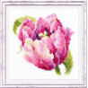 Набор для вышивки крестом Чудесная игла Розовый тюльпан 150-013