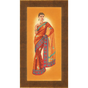 Набор для вышивания PN-0145758 Indian lady in orange sari
