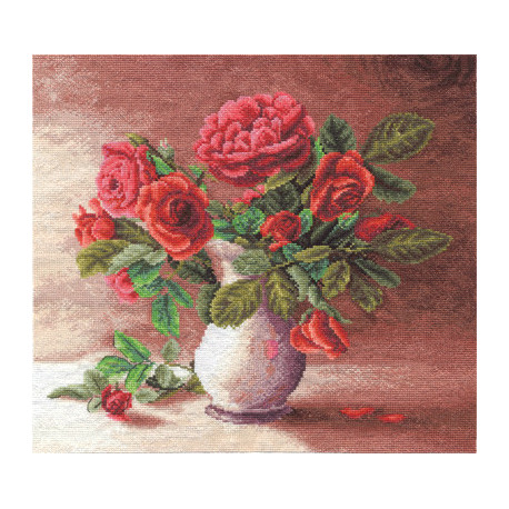 Набір для вишивки хрестиком Panna Ц-1 153 Червоні троянди в