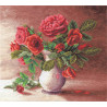 Набор для вышивки крестом Panna Ц-1153 Красные розы в белом