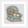 Набір для вишивання хрестиком Luca-S Бруно в кріслі B1019 фото