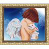 Схема на ткани для вышивания бисером ArtSolo Ангел с кроликом