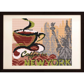 Схема на ткани для вышивания бисером ArtSolo ... на кофе в Нью-Йорк  VKA4403