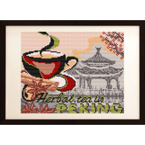 Схема на ткани для вышивания бисером ArtSolo .. на травяной чай в Пекин  VKA4406