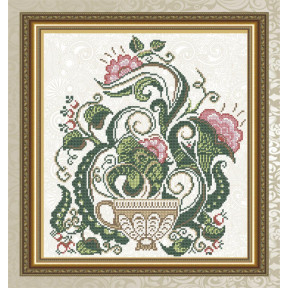 Схема на ткани для вышивания бисером ArtSolo Цветочный чай  VKA4711