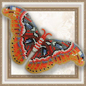Набор для вышивки бисером бабочки на прозрачной основе Вдохновение Павлиноглазка Атлас BGP-033