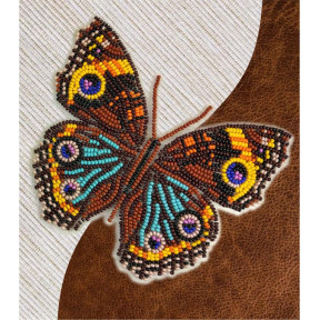 Набор для вышивки бисером бабочки с водорастворимым флизелином Вдохновение Прецис Лавиния NBFL-046