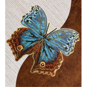Набор для вышивки бисером бабочки с водорастворимым флизелином Вдохновение Salamis temora NBFL-048