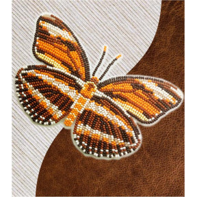 Набор для вышивки бисером бабочки с водорастворимым флизелином Вдохновение Dryadula Phaetusa NBFL-050
