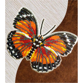 Набор для вышивки бисером бабочки с водорастворимым флизелином Вдохновение Euphaedra Eleus NBFL-057