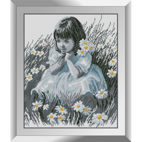 Набір алмазного живопису Dream Art Дівчинка в ромашках 31495D