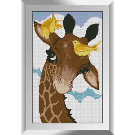 Набір алмазного живопису Dream Art Жирафчик з пташками 31544D